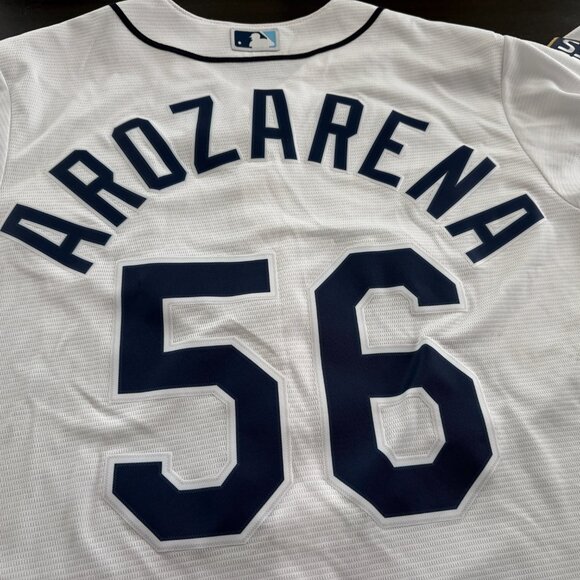 NEW  Mens MLB Randy Arozarena #56 Tampa Bay Rays 2020 World Series Jersey  Med - Picture 7 of 7